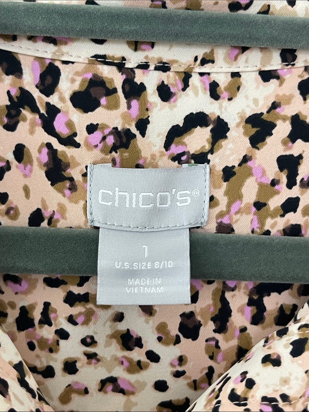 Chico’s Animal Print Belted Tiered Maxi Shirt Dress Size 1 8/10 - Picture 3 of 7